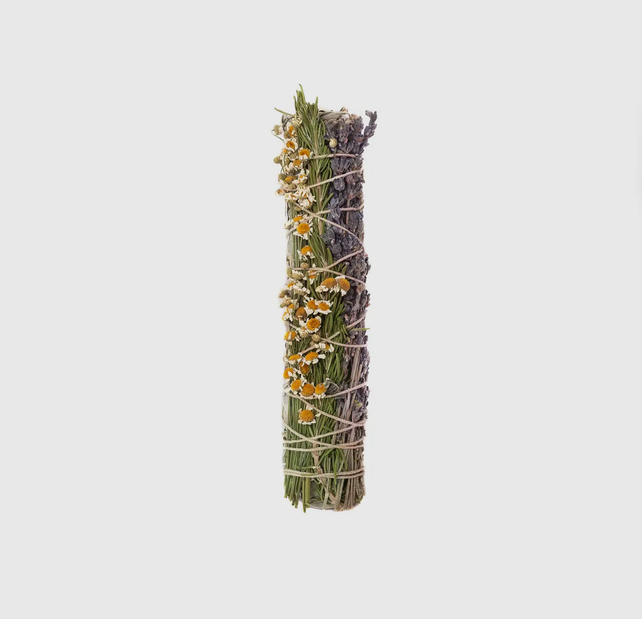 Lavender, Rosemary, and Chamomile Wrapped 8" Sage Bundle