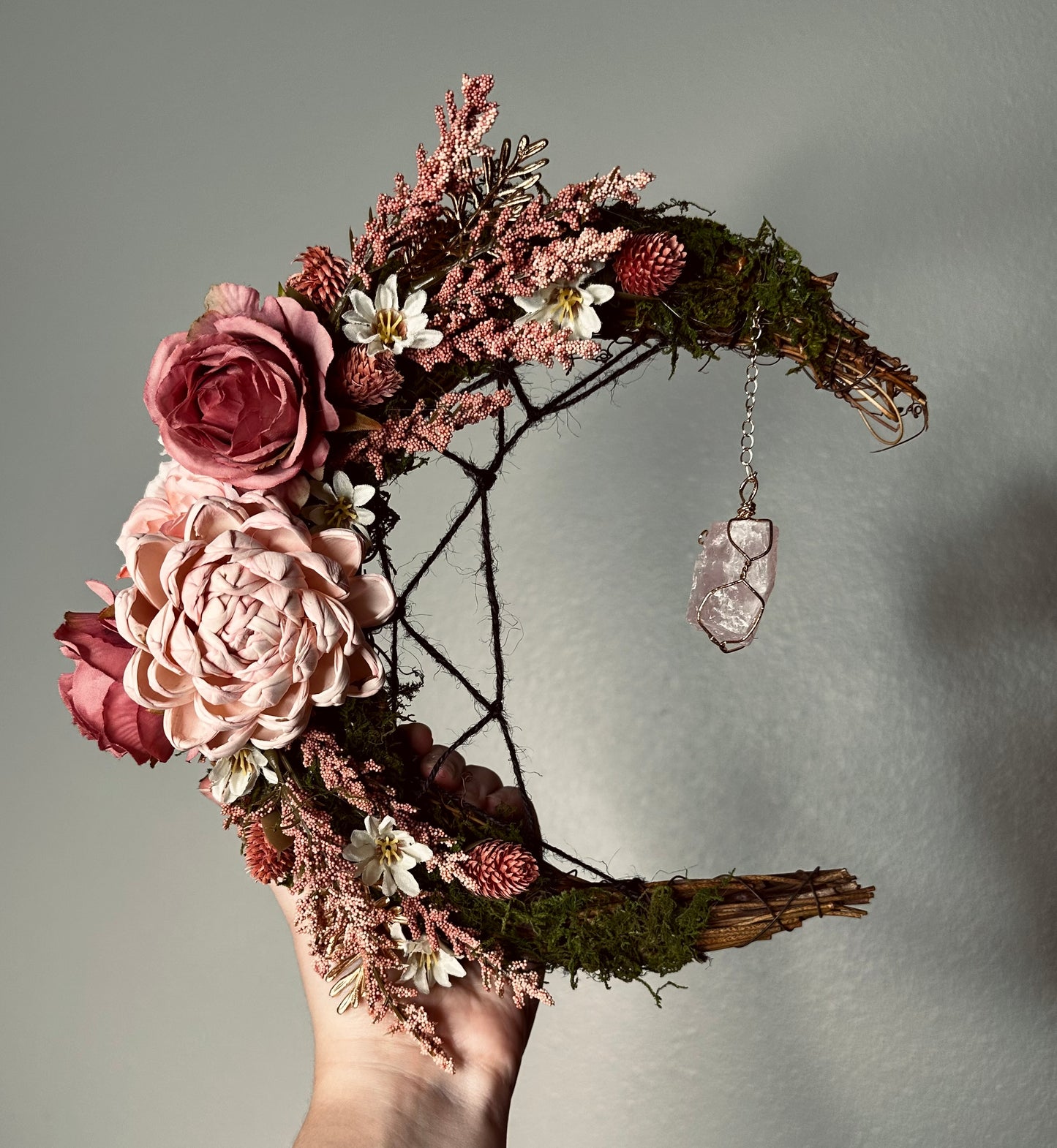 Crescent Moon Wreath - Pink