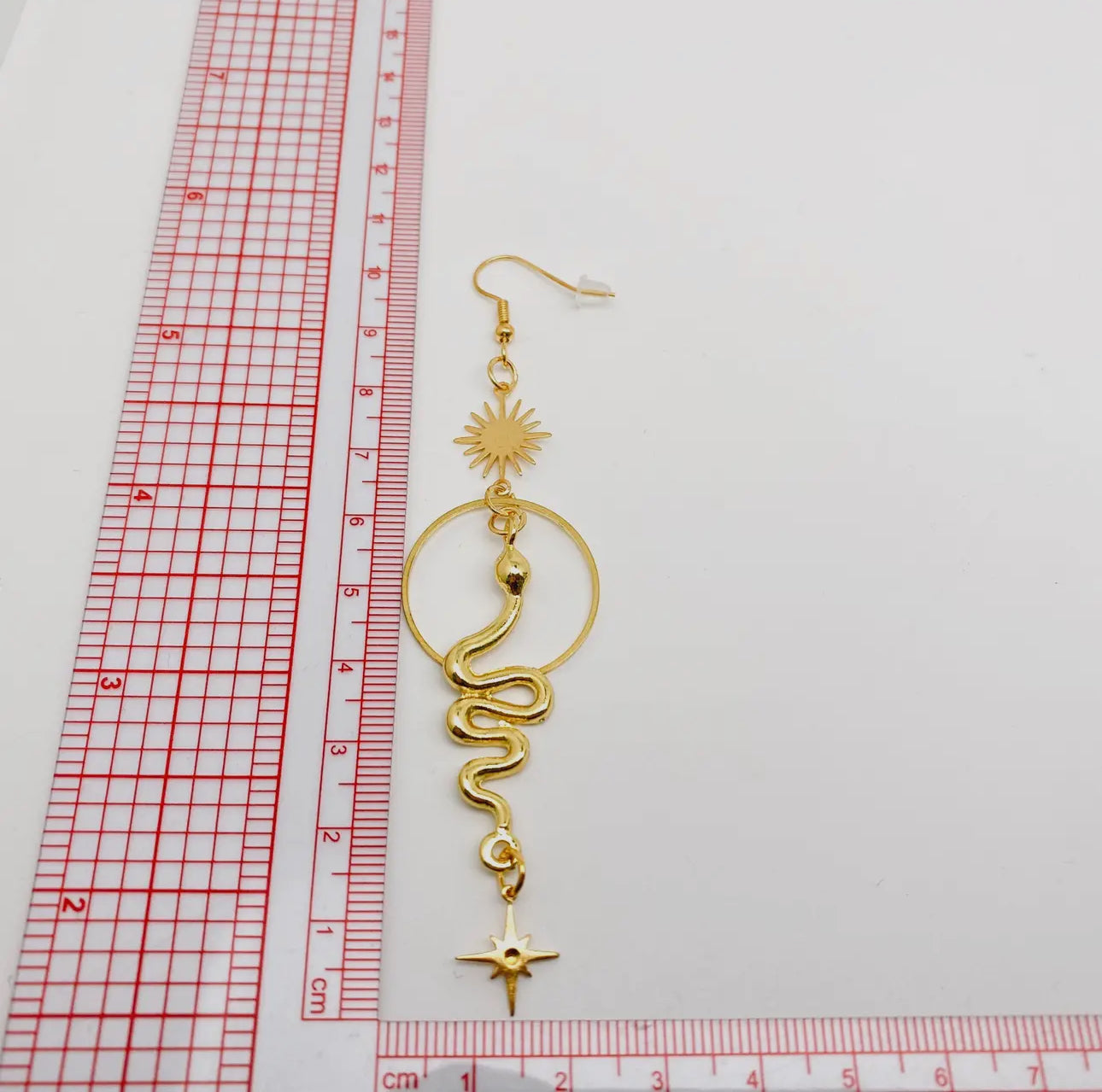 Gold Boho Snake Earrings